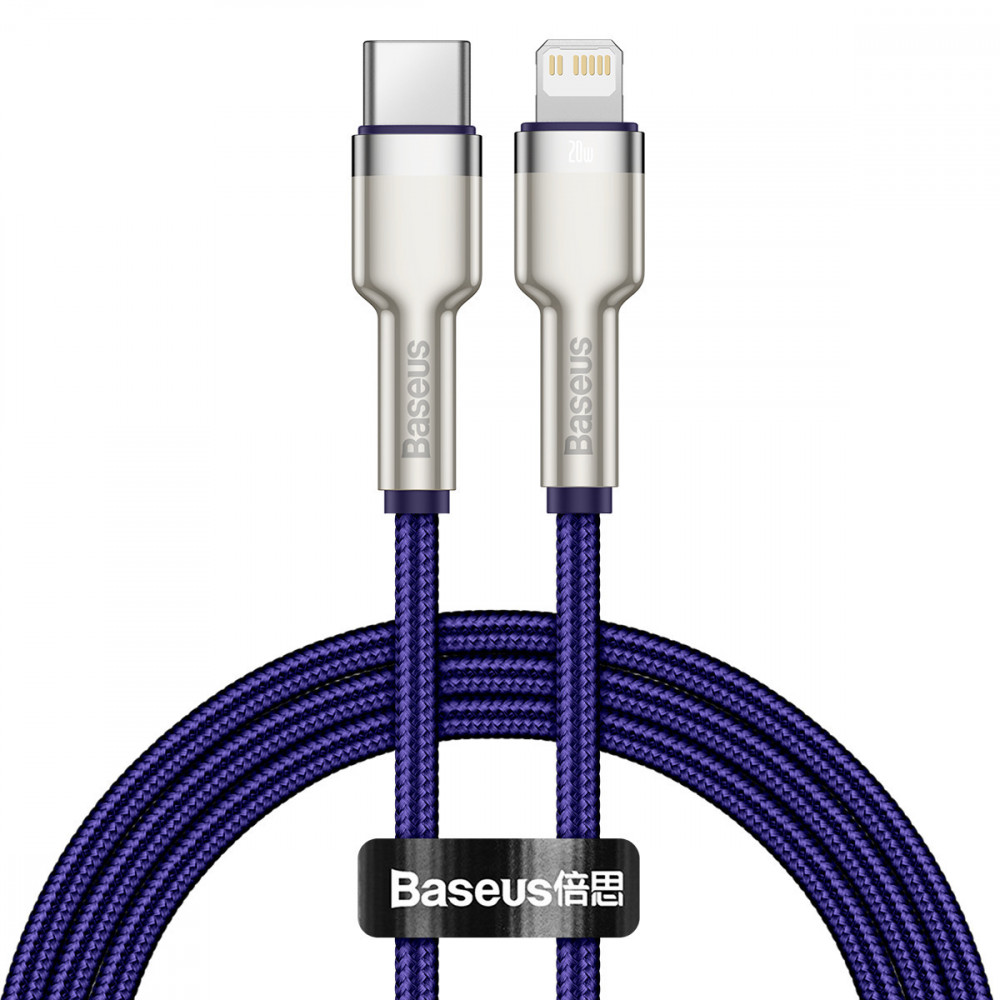 Baseus Cafule Metal Braided USB-C to Lightning Cable 20W Μωβ 1m (CATLJK-A05) Baseus Cafule Metal Braided USB-C to Lightning Cable 20W Μωβ 1m (CATLJK-A05)
