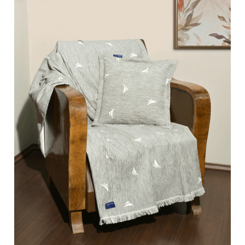 Nautica Ριχτάρι Μονοθέσιο 170χ180 Σενίλ Γκρι Logo