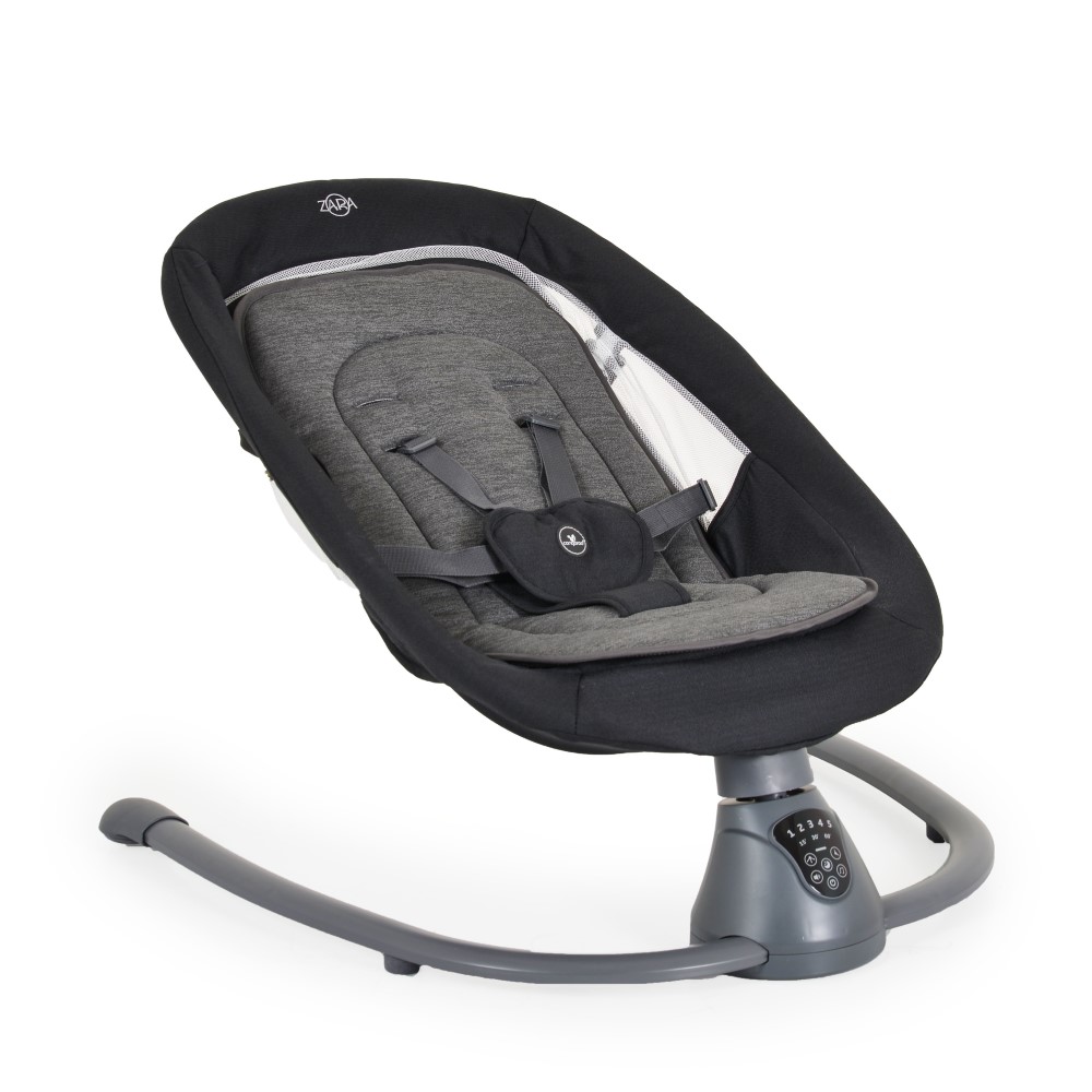 Ηλεκτρικό ριλάξ Zara της εταιρείας CangarooΤο ριλάξ Zara έχει 5 επίπεδα ταχύτητας με 3 επιλογές χρονοδιακόπτη και ανιχνευτή κίνησης.