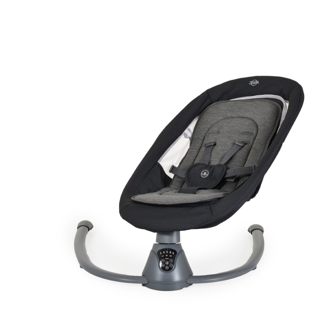 Ηλεκτρικό ριλάξ Zara της εταιρείας CangarooΤο ριλάξ Zara έχει 5 επίπεδα ταχύτητας με 3 επιλογές χρονοδιακόπτη και ανιχνευτή κίνησης.