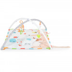 Γυμναστήριο με δραστηριότητων παιχνιδιού σε 3 θέσεις παιχνιδιού - στην πλάτη, στην κοιλιά και σε καθιστή θέση Περιλαμβάνει στο σετ πολλά παιχνίδια, μαξιλάρι και αποσπώμενες καμάρες παιχνιδιών.