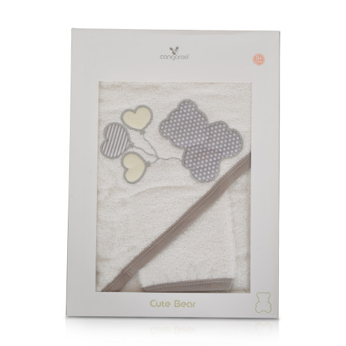 CANGAROO ΜΠΟΥΡΝΟΥΖΙ ΚΑΠΑ 100/100CM CUTE BEAR WHITE 3800146271299