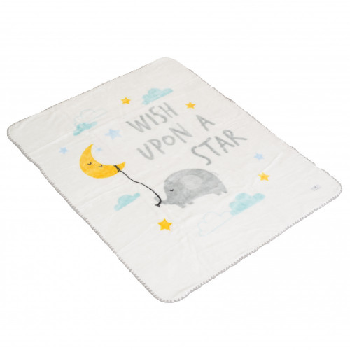 CANGAROO ΚΟΥΒΕΡΤΑ ΦΛΙΣ ΚΟΥΝΙΑΣ 110/140CM SOFTY WISH UPON A STAR WHITE 3800146271169