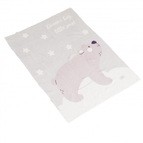 CANGAROO ΒΡΕΦΙΚΗ ΚΟΥΒΕΡΤΑ ΑΓΚΑΛΙΑΣ ΦΛΙΣ 70/100CM DREAMY BEAR GREY 3800146271039