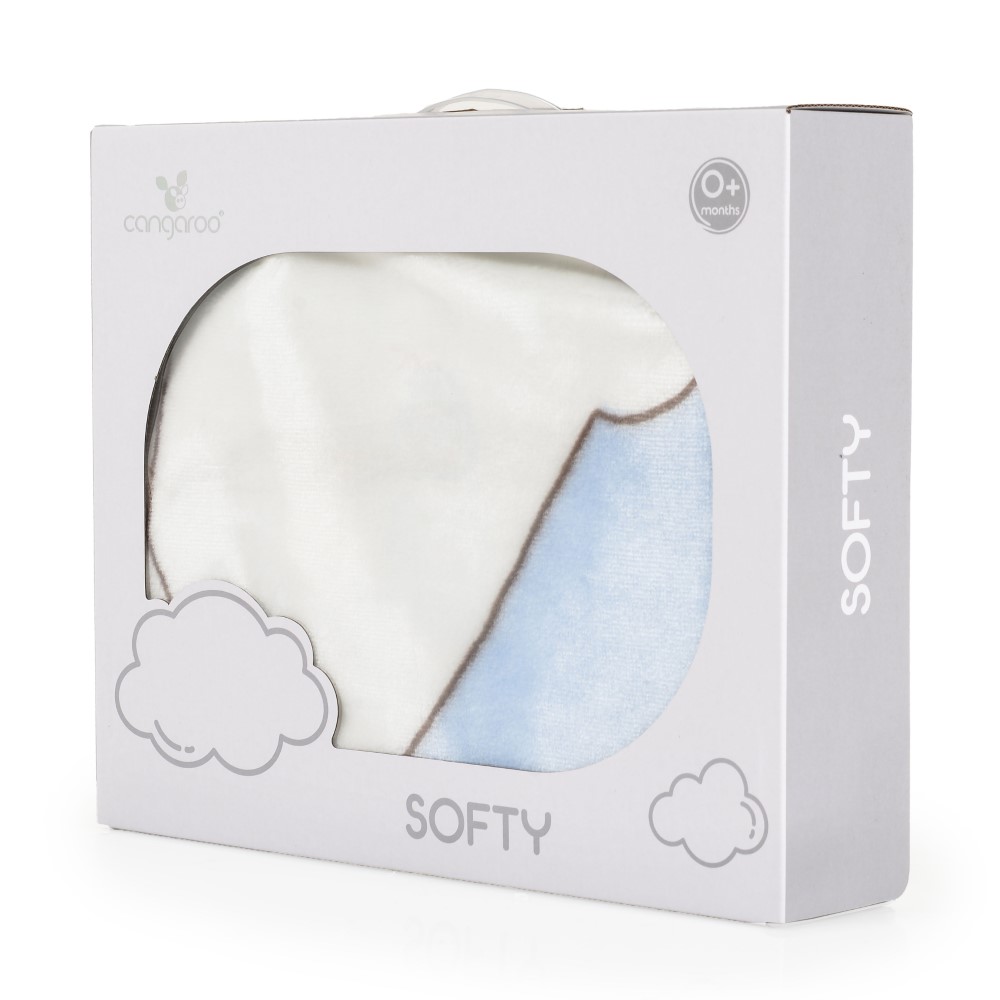 Αφράτη και ζεστή βρεφική κουβέρτα, διαστάσεων 80 x 110 cm, κατασκευασμένη από 100% πολυεστέρα.