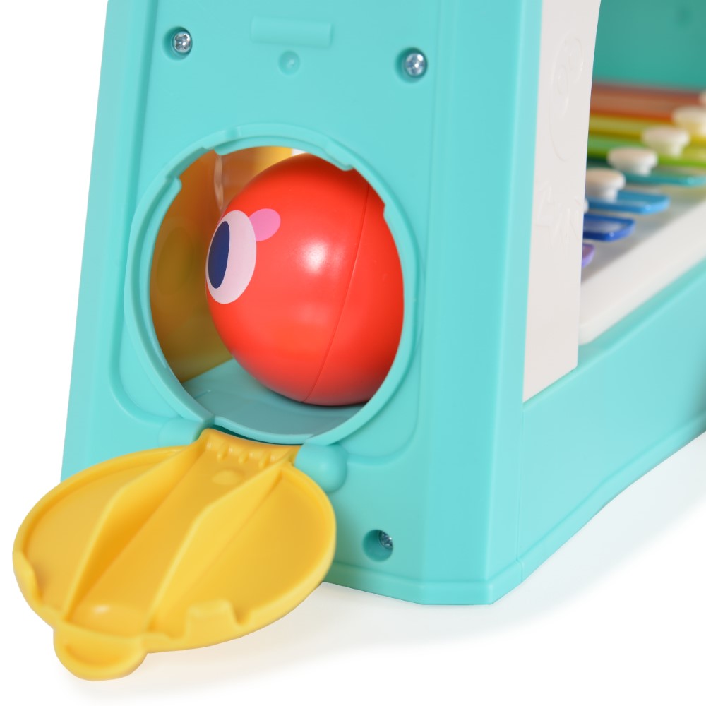 Η φωτογραφία δείχνει Μουσικό εκπαιδευτικό παιχνίδι δραστηριοτ΄ήτωνΔιασκεδαστικό χτύπημα, κυλιόμενο παιχνίδι,Οκτάτονο ξυλόφωνο για μουσική διαφώτιση.