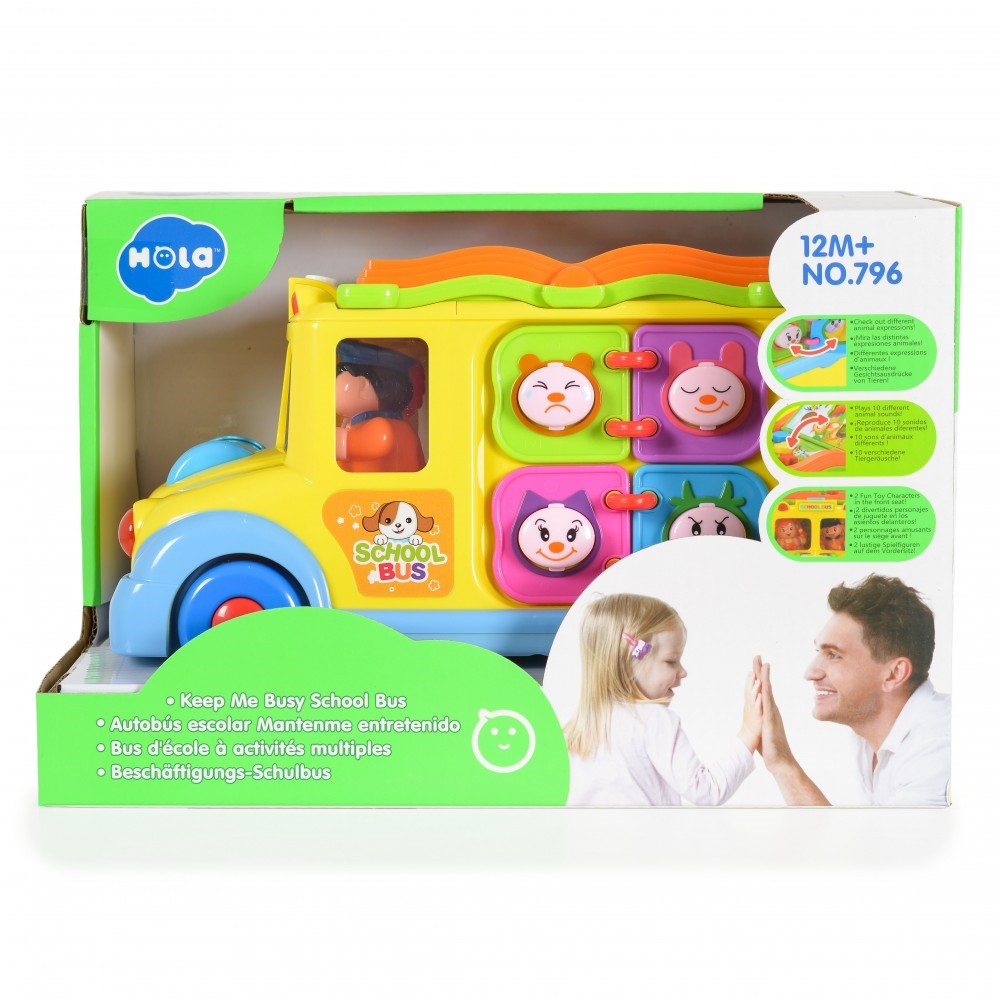 Η φωτογραφία δείχνει Η ωραία κατασκευή και τα πλούσια χρώματα του λεωφορείου τραβούν την προσοχή των παιδιών.