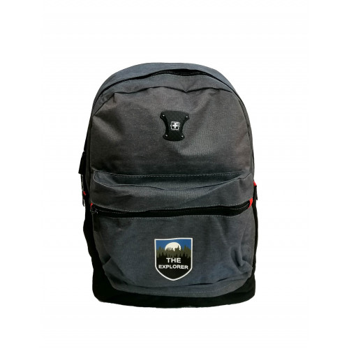 ΑΝΔΡΙΚΟ ΣΑΚΙΔΙΟ ΠΛΑΤΗΣ SUISSEWIN ΜΟΝΟΧΡΩΜΟ ΓΚΡΙ ΣΚΟΥΡΟ SN17810X