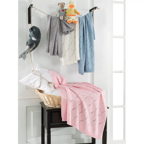 Κουβερτούλα βρεφική σε 4 χρώματα Art 5115  70x90  Ροζ Beauty Home