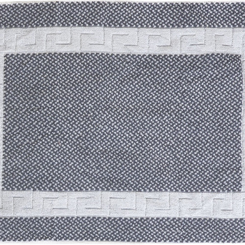 Ταπέτο μπάνιου Atlas νηματοβαφή μαίανδρος 50x75 Γκρι,Λευκό   Beauty Home