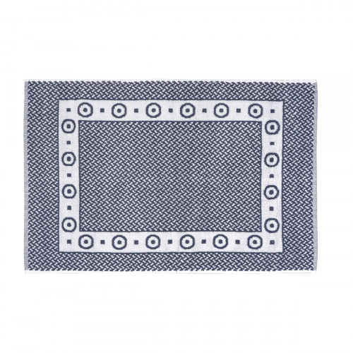 Ταπέτο μπάνιου Round νηματοβαφή 50x75 Γκρι-Λευκό   Beauty Home