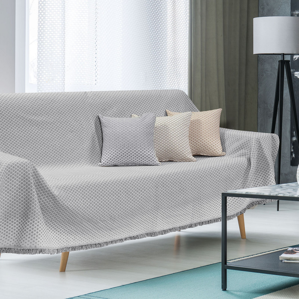 Μαξιλαροθήκη σε καλοκαιρινό ύφασμα από ριχτάρι σε όμορφα χρώματα που μας φτιάχνουν τη διάθεση.