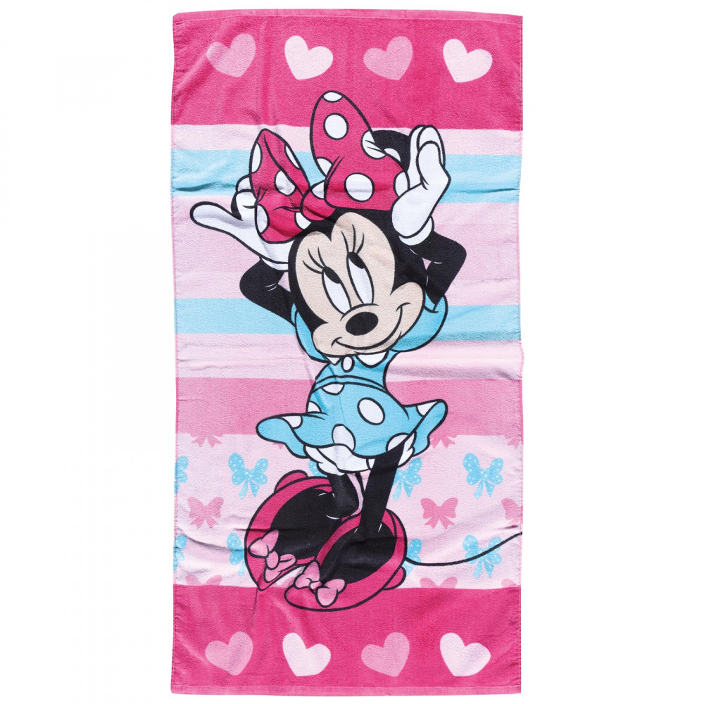 Πετσέτα θαλάσσης Minnie hearts 70Χ140εκ.