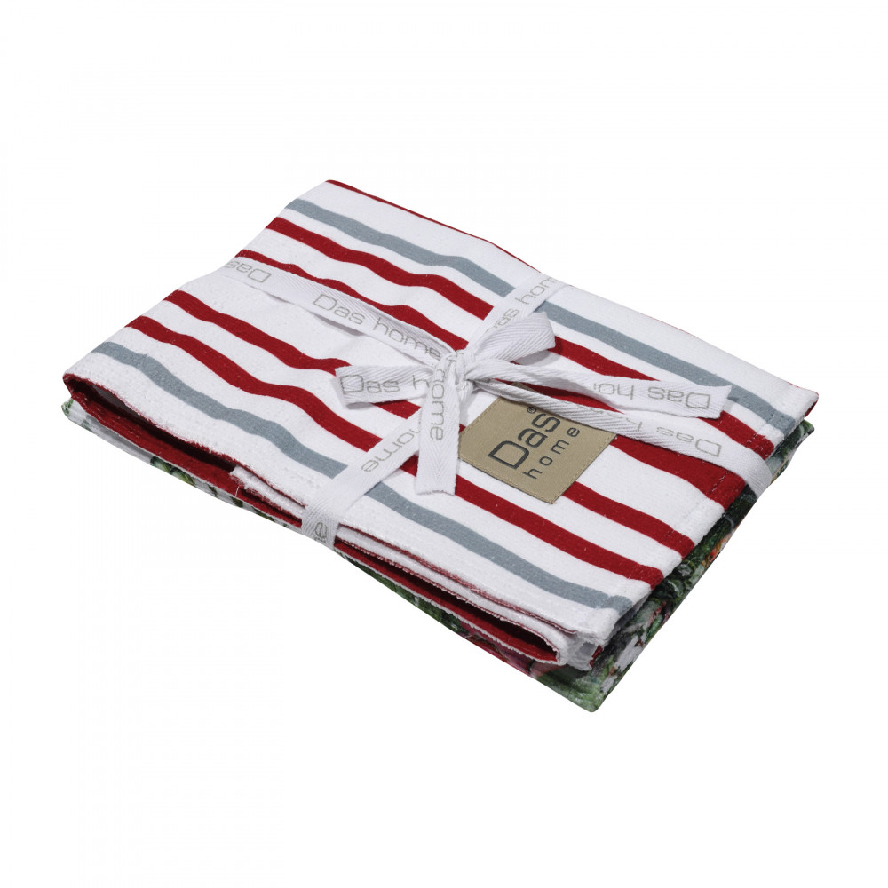 Η φωτογραφία δείχνει Δώστε χρώμα στη κουζίνα σας με το σετ ποτηρόπανα της Das home.