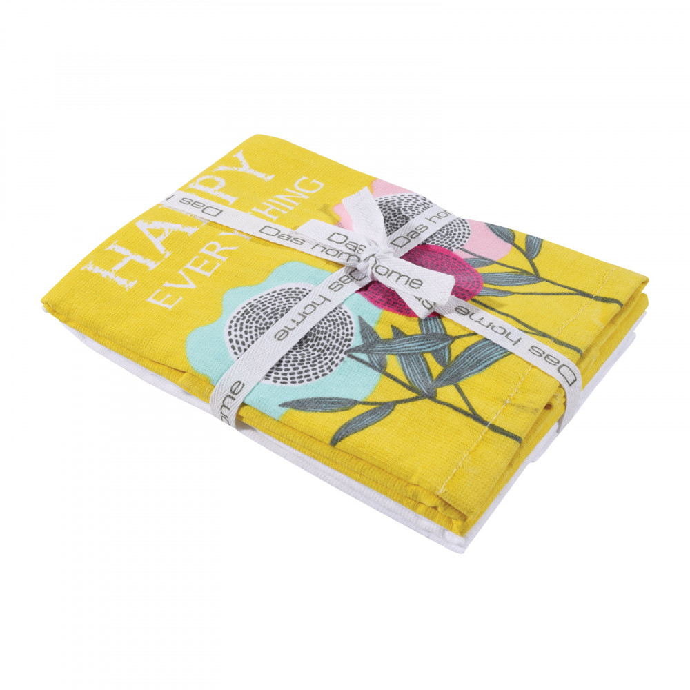 Η φωτογραφία δείχνει Δώστε χρώμα στη κουζίνα σας με το σετ ποτηρόπανα της Das home.