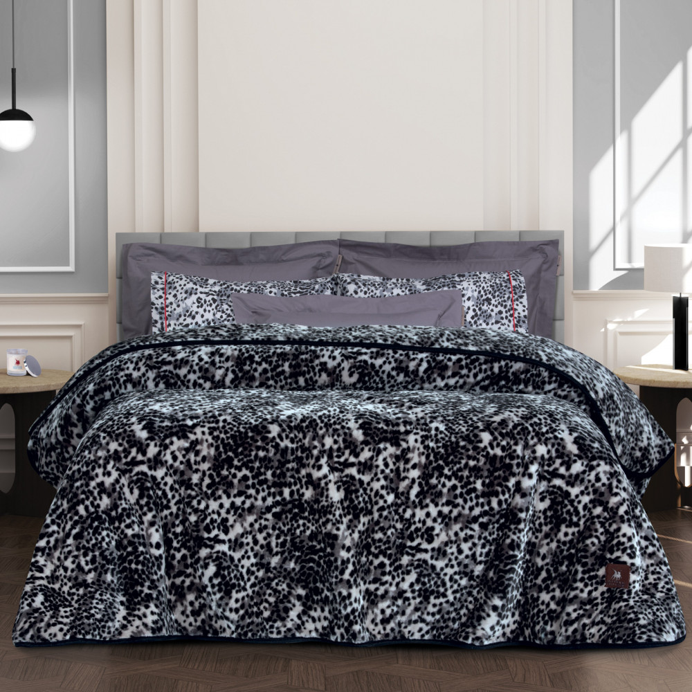 Κουβέρτα Velour supersoft εμπριμέ Greenwich Polo Club.