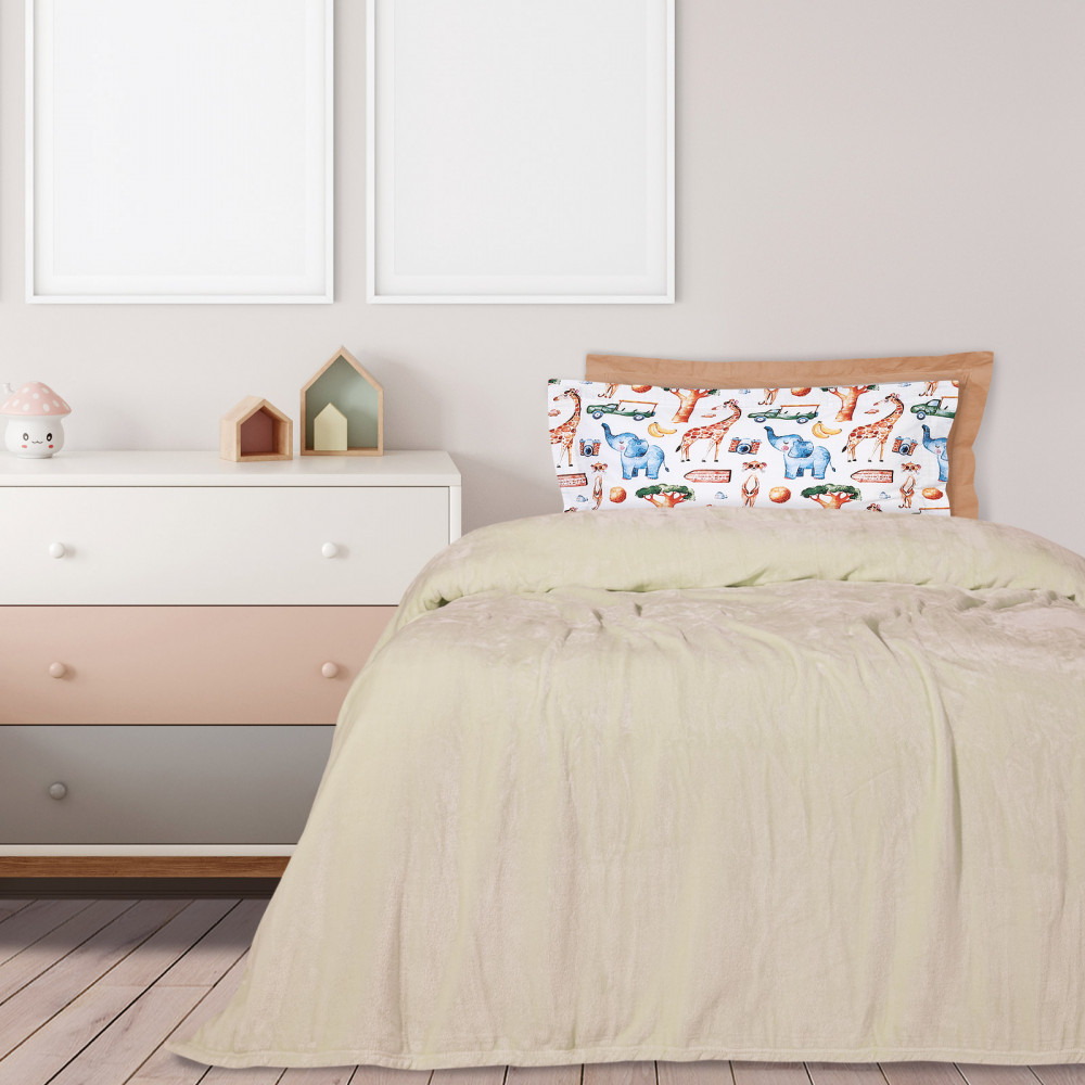 Κουβέρτα Velour μονόχρωμη σε διάσταση 160X220εκ.