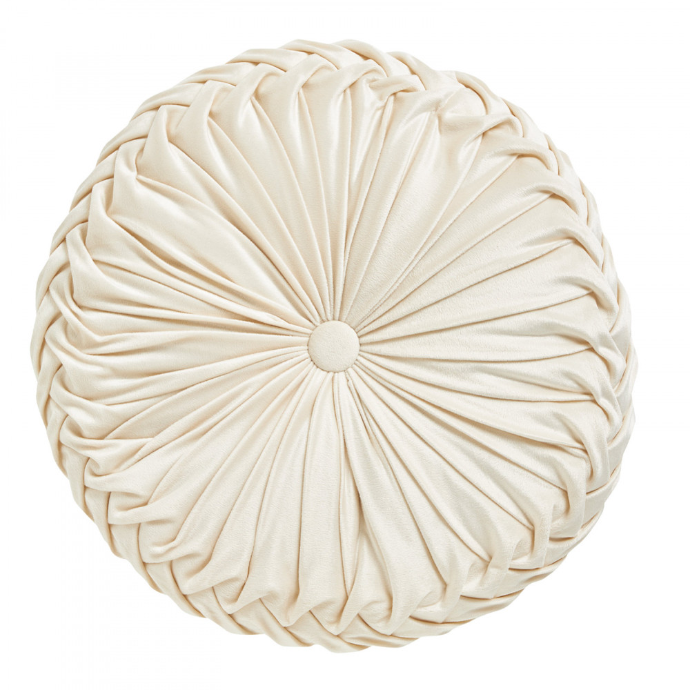 Η φωτογραφία δείχνει Διακοσμητικό στρογγυλό μαξιλάρι με κουμπί .