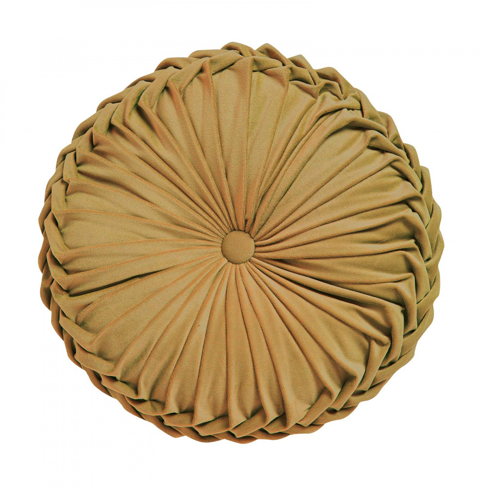 Η φωτογραφία δείχνει Διακοσμητικό στρογγυλό μαξιλάρι με κουμπί .