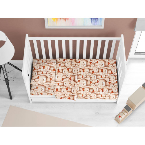 ΠΑΠΛΩΜΑΤΟΘΗΚΗ ΕΜΠΡΙΜΕ bebe Teddy Bear 535 120X160 Beige Cotton 100%