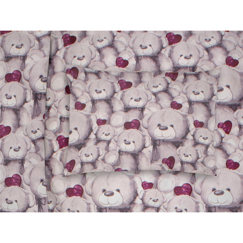 ΜΑΞΙΛΑΡΟΘΗΚΗ ΕΜΠΡΙΜΕ bebe Teddy Bear 536 35X45 Purple Cotton 100%