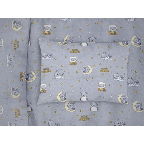 ΜΑΞΙΛΑΡΟΘΗΚΗ ΕΜΠΡΙΜΕ bebe Sweet Dreams 552 35X45 Grey 100% Cotton