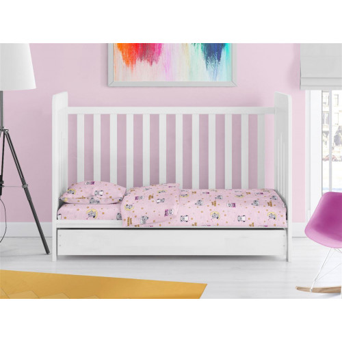 ΣΕΝΤΟΝΙΑ ΕΜΠΡΙΜΕ ΣΕΤ 3 τεμ bebe Sweet Dreams 550 120X160 Pink 100% Cotton