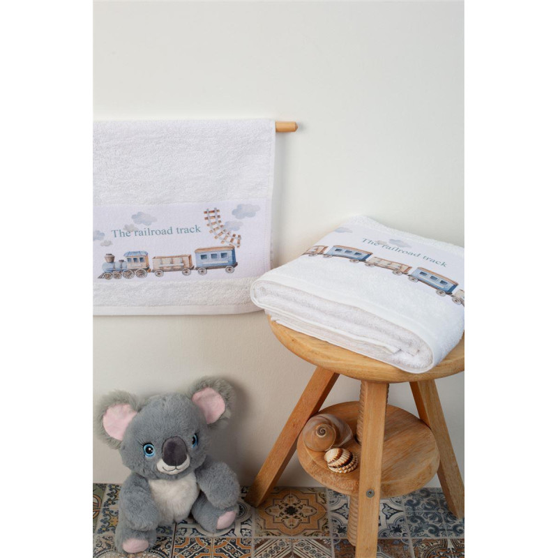 Σετ βρεφικές πετσέτες μπάνιου που περιέχει : 1 τεμάχιο πετσέτα χειρός διαστάσεων 30X50 cm και 1 τεμάχιο πετσέτα μπάνιου διαστάσεων 70X140 cm.