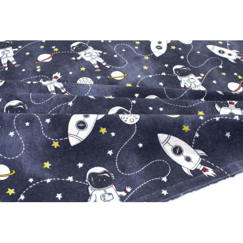 ΣΕΝΤΟΝΑΚΙ ΛΙΚΝΟΥ bebe Galaxy Travel 90 80X110 Blue 100% Cotton Flannel