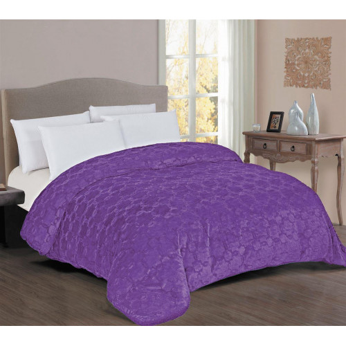 Κουβερτοπάπλωμα Γούνα-Sherpa 730 gsm 1830 Purple 160X220 100% Polyester