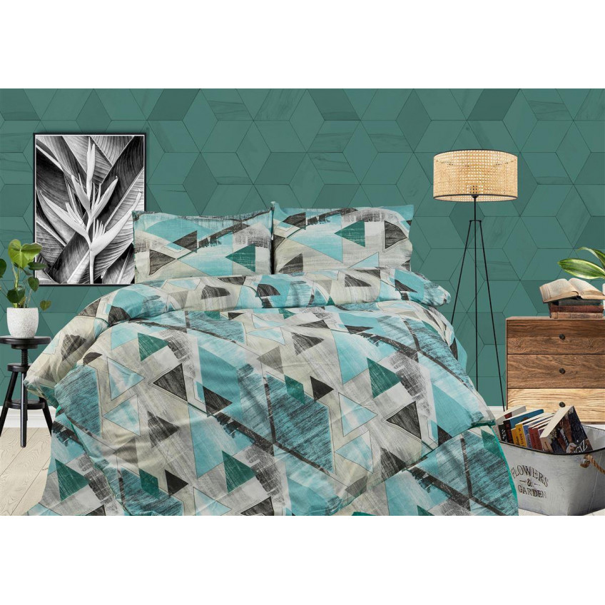 Η φωτογραφία δείχνει Σετ Σεντόνια 3 τεμαχίων για διπλό κρεβάτι που περιέχει:Σεντόνι Flat 1 τεμ.