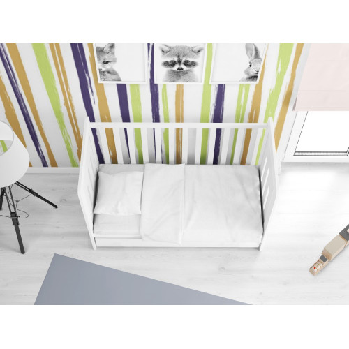 DIMcol ΠΑΠΛΩΜΑ ΒΡΕΦ Cotton 100% 120Χ160 Solid 491 White 1911517606249176