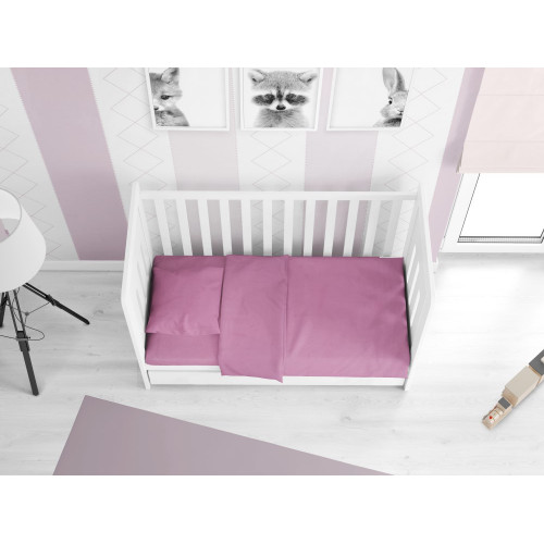 DIMcol ΠΑΠΛΩΜΑΤΟΘΗΚΗ ΒΡΕΦ Cotton 100% 120Χ160 Solid 492 Lila 1915617606249274