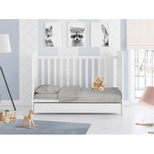 DIMcol ΠΑΠΛΩΜΑΤΟΘΗΚΗ ΒΡΕΦ Cotton 100% 120Χ160 Solid 496 Elephant 1915617606249664