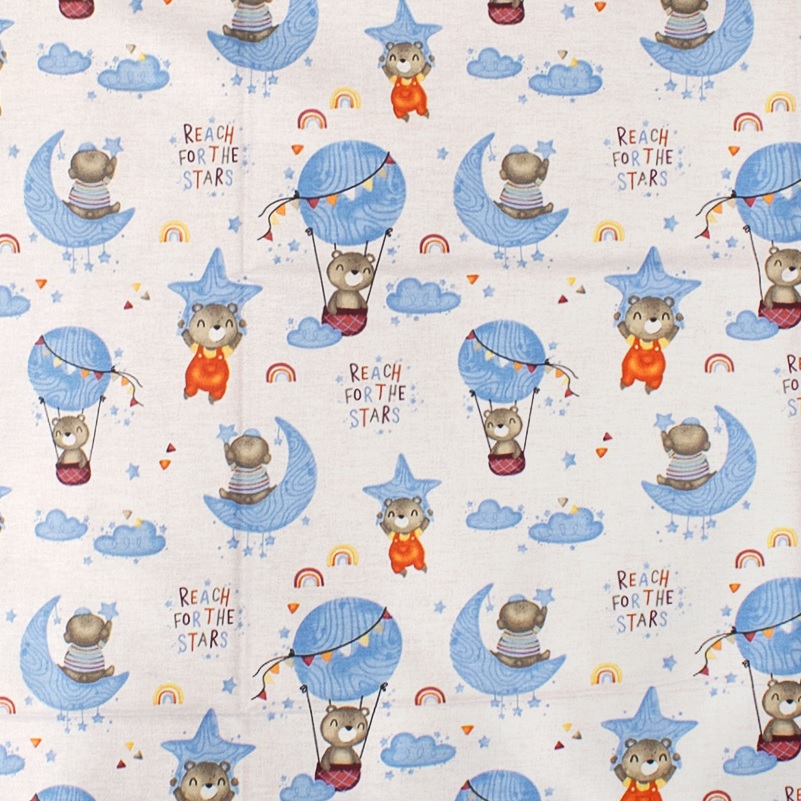  Βρεφική Πάνα Χασές  80Χ80, Υφασμα βαμβακι 100% TC 144 Εμπριμέ με χαρούμενα χρώματα και παραστάσεις-Συσκευασία Polybag