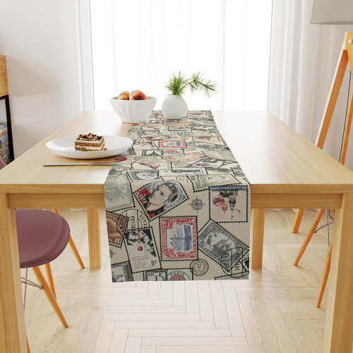 DIMcol ΤΡΑΒΕΡΣΑ ΑΛΕΚΙΑΣΤΗ ΕΝΗΛ Cott/Pol 70/30 40X180 Vintage Post Stamps 482 Ecru