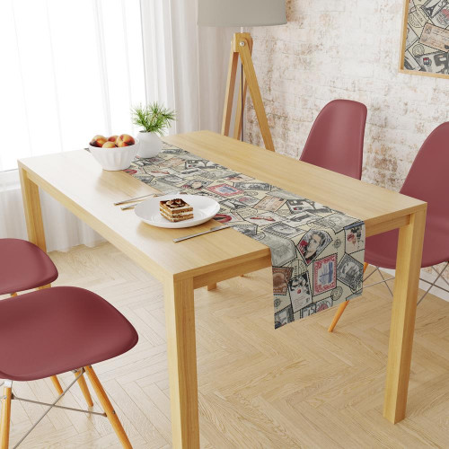 DIMcol ΤΡΑΒΕΡΣΑ ΑΛΕΚΙΑΣΤΗ ΕΝΗΛ Cott/Pol 70/30 40X180 Vintage Post Stamps 482 Ecru