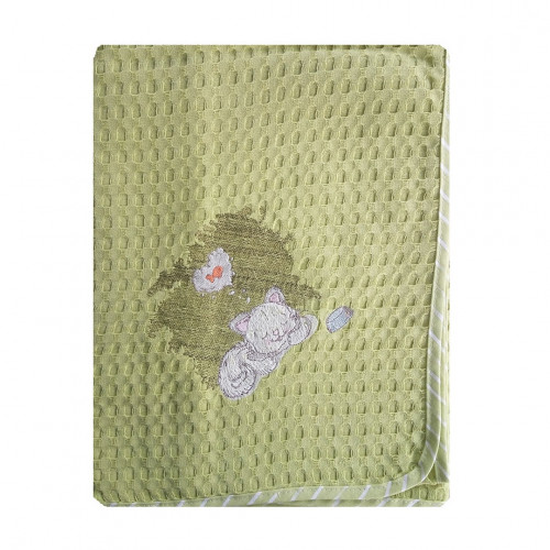DIMcol ΚΟΥΒΕΡΤΑ ΠΙΚΕ ΒΡΕΦ Cotton 100% 100Χ160 ΓΑΤΑΚΙ 128 ΛΑΧΑΝΙ 1210414202312816