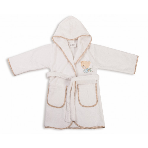 DIMcol ΜΠΟΥΡΝΟΥΖΙ ΒΡΕΦ Cotton 100% SIZE:02 HAPPY BEARS 21 ΛΕΥΚΟ/ΜΠΕΖ 1210910200802152