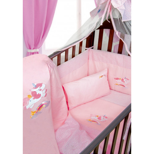 DIMcol ΠΡΟΙΚΑ ΜΩΡΟΥ 3 τεμ ΒΡΕΦ Cotton 100%  UNICORN 41 ΡΟΖ 1212410006404126