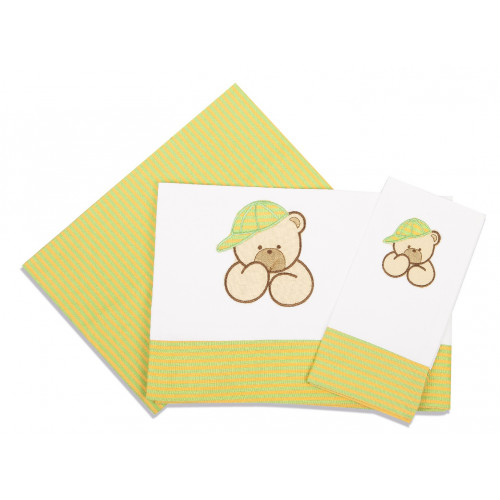 DIMcol ΣΕΝΤΟΝΙΑ ΣΕΤ 3 τεμ ΒΡΕΦ Cotton 100% 120Χ170 ΑΡΚΟΥΔΟΣ 100 ΛΑΧ/ΠΟΡΤ/ΛΕΥΚΟ 1212614602210031