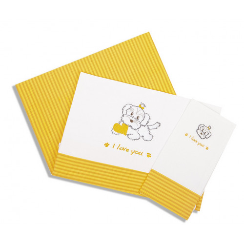 DIMcol ΣΕΝΤΟΝΙΑ ΣΕΤ 3 τεμ ΒΡΕΦ Cotton 100% 120Χ170 ΣΚΥΛΑΚΙ 121 ΠΟΡΤ/ΚΙΤΡ/ΛΕΥΚΟ 1212614602912136