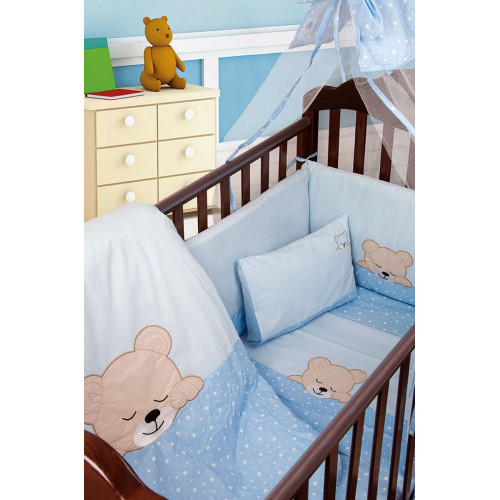 DIMcol ΚΟΥΝΟΥΠΙΕΡΑ ΒΡΕΦ Cotton 100% 160X490 SLEEPING BEARS CUB 13 ΣΙΕΛ 1214016801701328