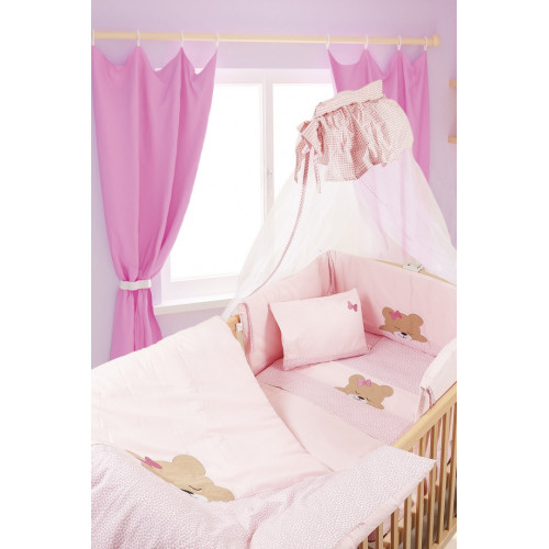 DIMcol ΚΟΥΝΟΥΠΙΕΡΑ ΒΡΕΦ Cotton 100% 160X490 SLEEPING BEARS CUB 14 ΡΟΖ 1214016801701426