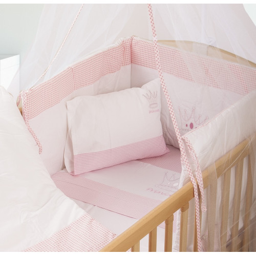 DIMcol ΠΑΝΤΑ ΒΡΕΦ Cotton 100% 0,40X1,92 PRINCESS 33 ΛΕΥΚΟ/ΡΟΖ 1214116701503319