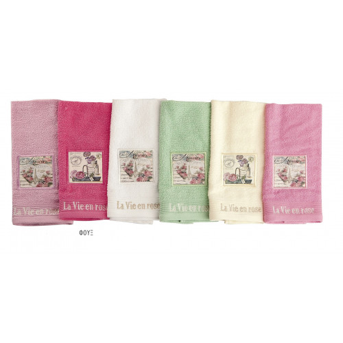 DIMcol ΠΕΤΣΕΤΑ ΣΕΤ 2 τεμ ΕΝΗΛ Cotton 100% 30X50,50X90 VINTAGE 02 Fuchsia 1332115903800230