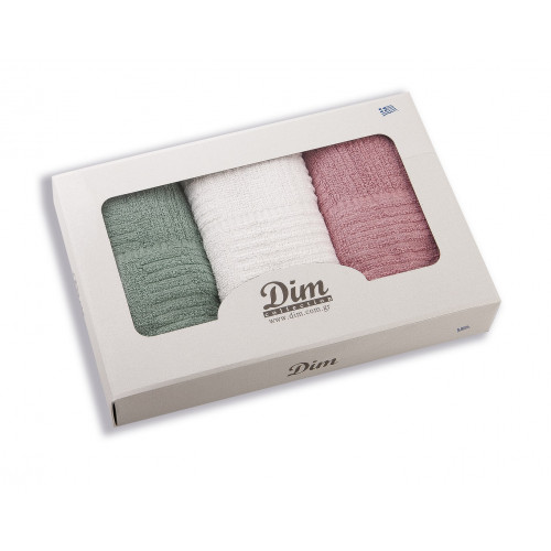 DIMcol ΠΕΤΣΕΤΑ ΣΕΤ 3 τεμ ΕΝΗΛ Cotton 100% 40Χ70 MIX 1332212803400000