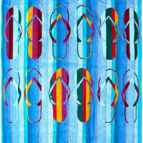 DIMcol ΠΕΤΣΕΤΑ ΘΑΛΑΣΣΗΣ ΒΕΛΟΥΤΕ ΕΝΗΛ Cotton 100% 90X170 Flip Flop 107 1433716482210700