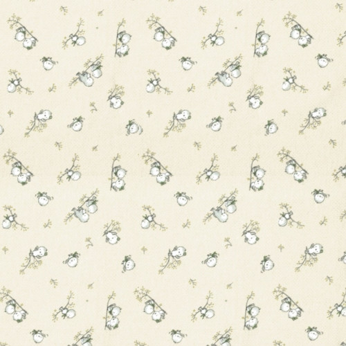 DIMcol ΠΑΝΑ ΦΑΝΕΛΑ ΒΡΕΦ Flannel Cotton 100% 80X80 Birds 16 Ecru 1914553608601678