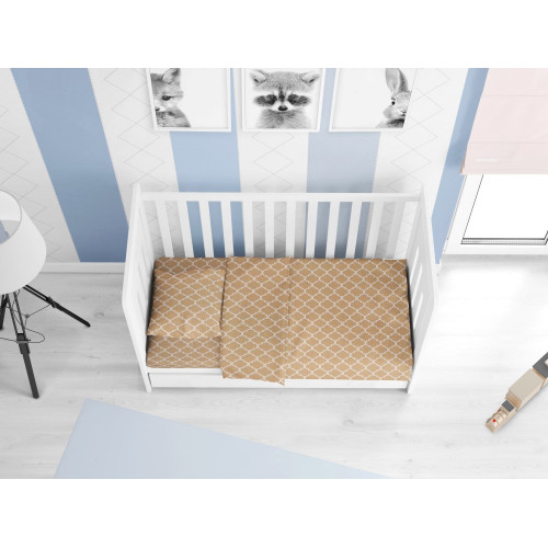 DIMcol ΠΑΠΛΩΜΑΤΟΘΗΚΗ ΕΜΠΡΙΜΕ ΒΡΕΦ Cotton 100% 120Χ160 Windows 150 Beige